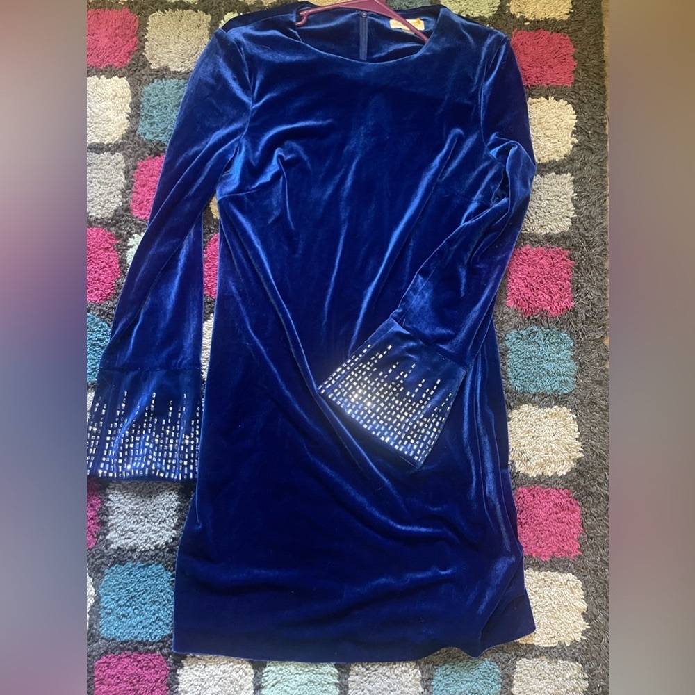 Calvin Klein Royal Blue Velvet cocktail dress
